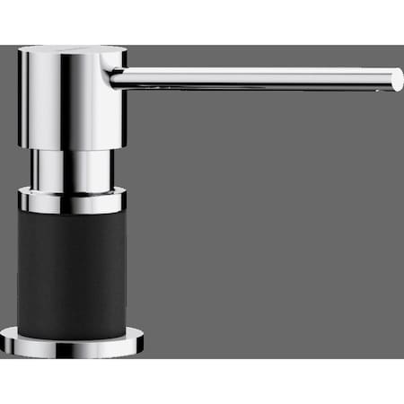 Blanco Lato Soap Dispenser - Chrome/Coal Black 402574